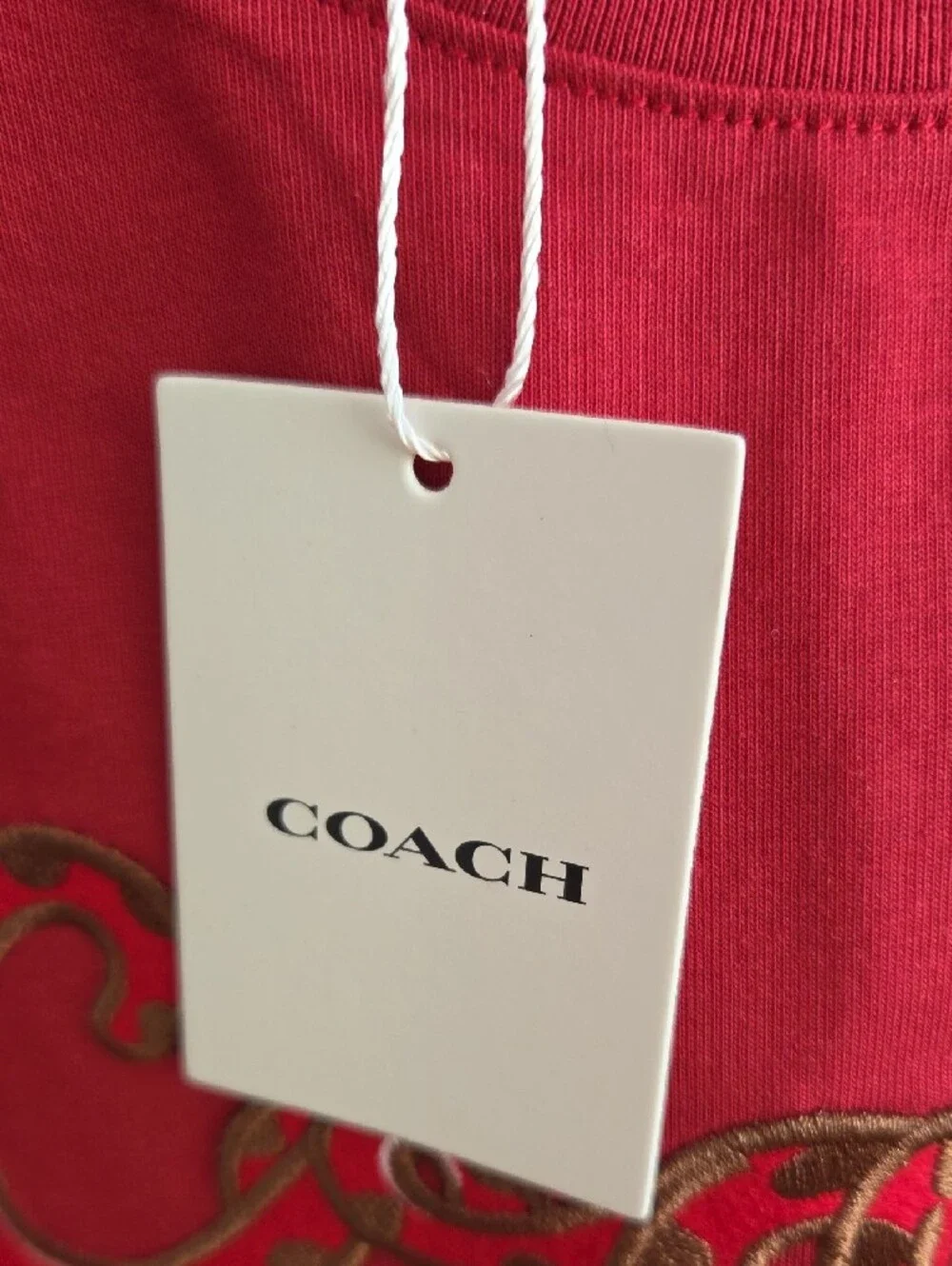 Coach Red Logo Short Sleeve Tee